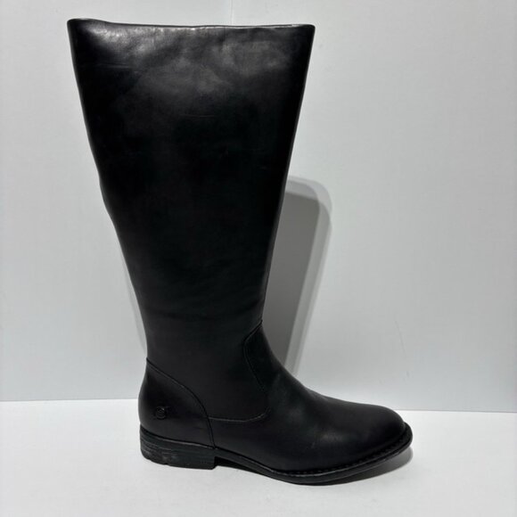 Born Women’s North Black Leather Knee High Boots Size 9 M
